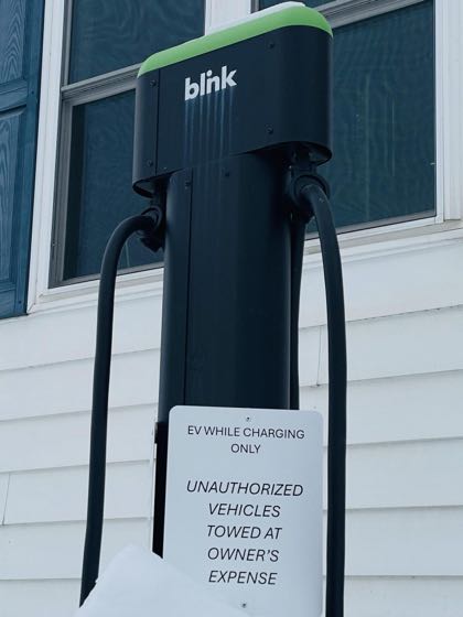 EV charger at Bennett Contracting, LLC