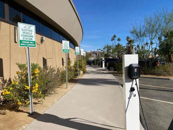 EV charger at The Spa at Séc-he