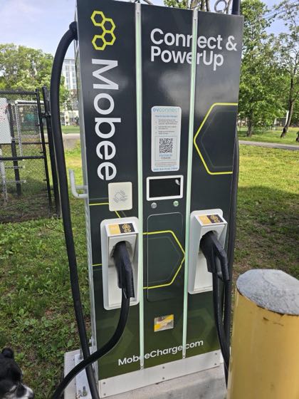 EV charger at James J. Braddock North Hudson County Park