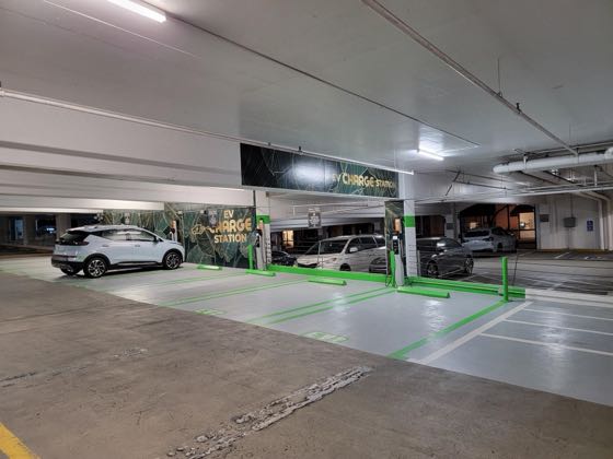 EV charger at Pasadena Towers