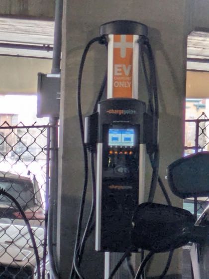 EV charger at Trinity Health Garage