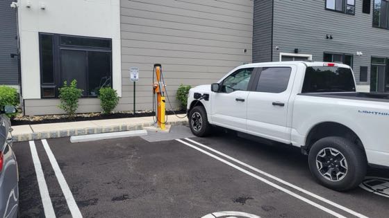 EV charger at Luxor Lifestyle Apartments Montgomeryville