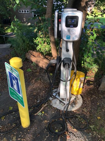 EV charger at Cantines Island