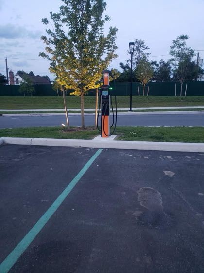 EV charger at Belmont Park Village - South Lot