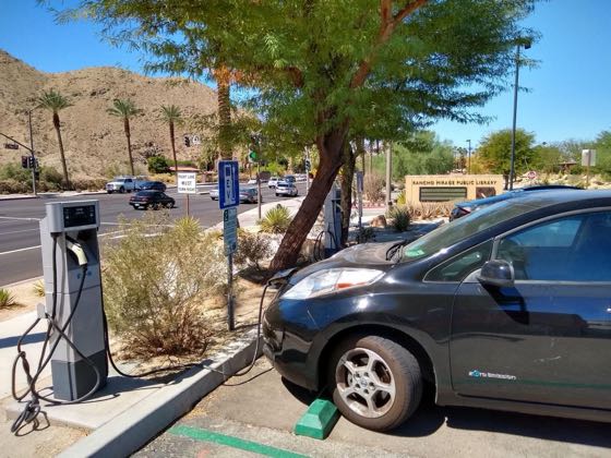 EV charger at City of Rancho Mirage Library