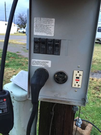 EV charger at Plaza RV and Trailer Park