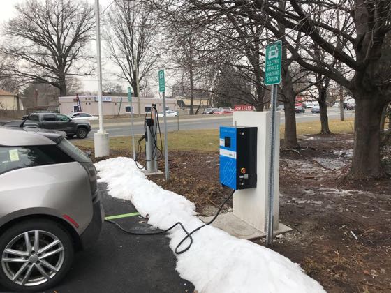 EV charger at Park Avenue BMW Showroom 