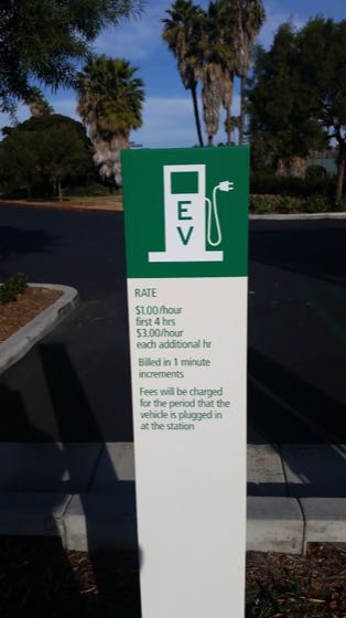 EV charger at Newport Center Drive