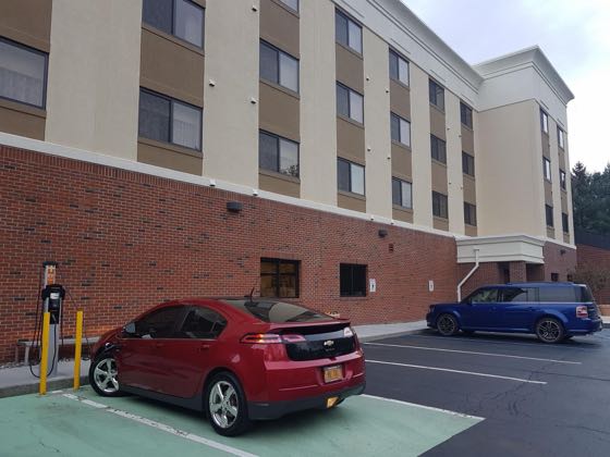 EV charger at Hampton Inn Albany Western Ave/University Area