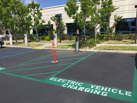 EV charger at National University Spectrum Campus