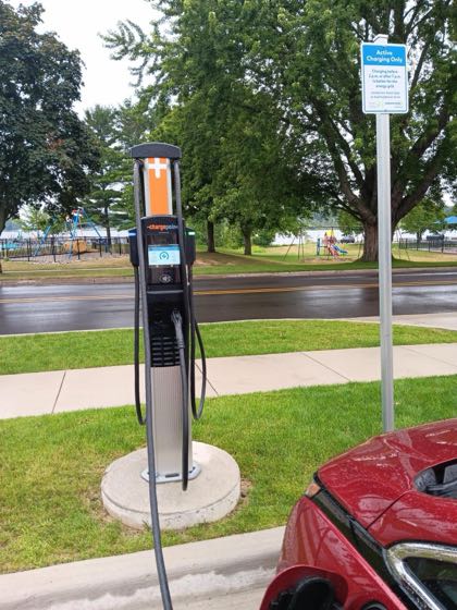 EV charger at Harwood Flats