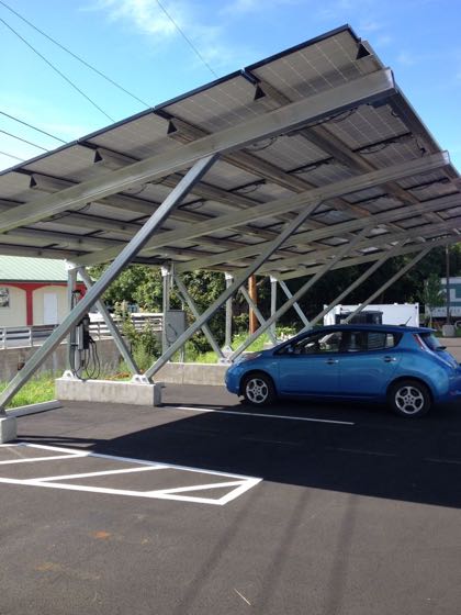 EV charger at Paradise Energy Solutions