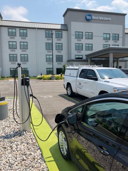 EV charger at Best Western Byron Center