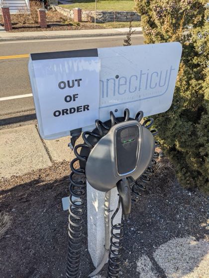 EV charger at Saybrook Point Inn & Spa